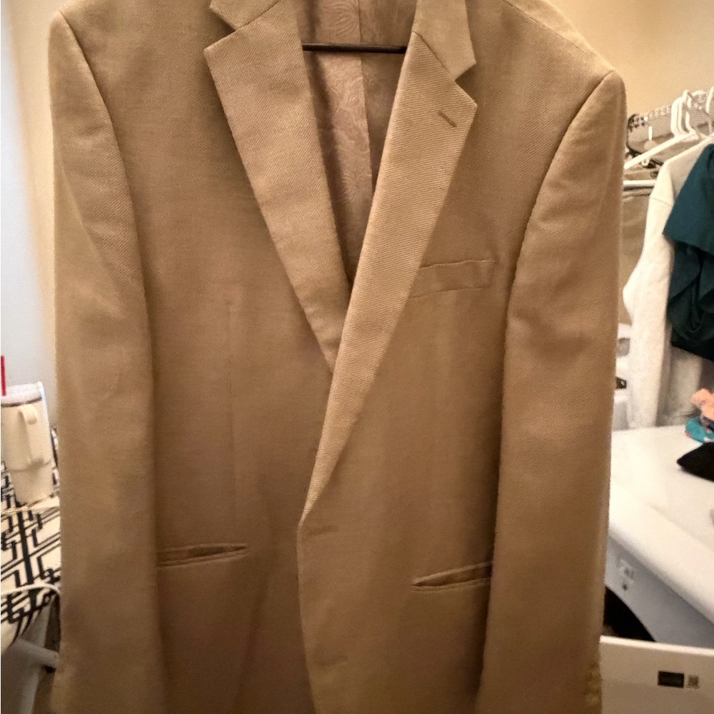 Chaps Tan Single-Breasted Sport Coat